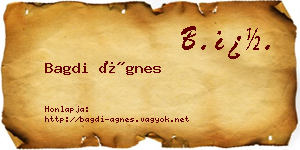 Bagdi Ágnes névjegykártya